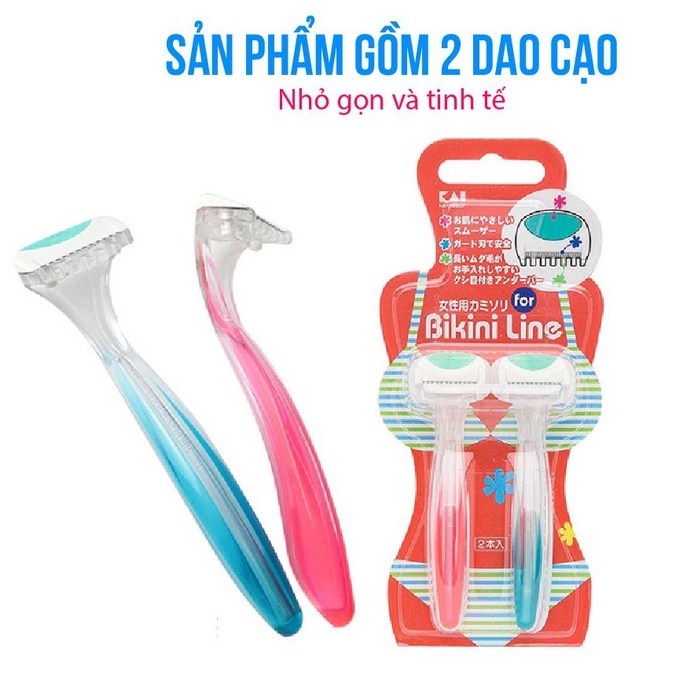 Set 2 Dao Cạo Lông Vùng Kín Bikini Line Kai Nhật Bản