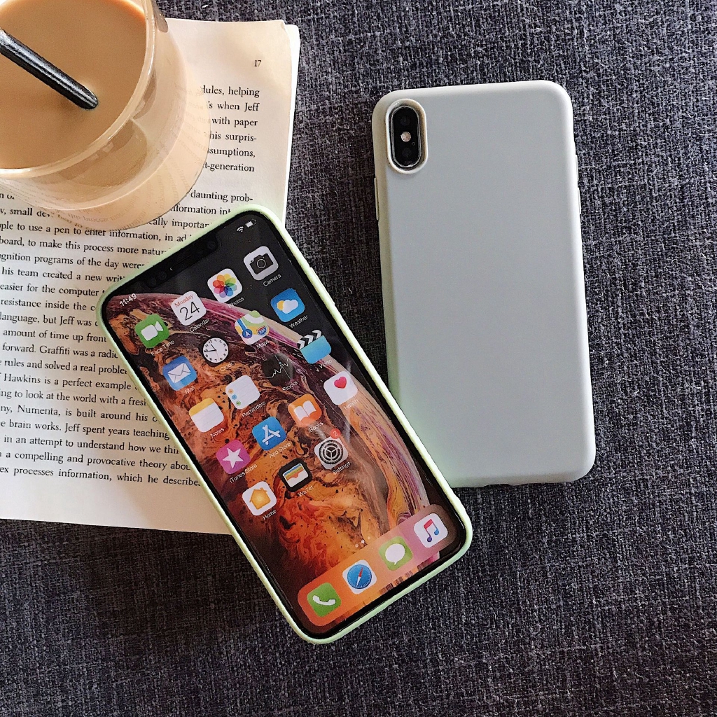 Ốp lưng điện thoại bằng Silicone màu trơn dành cho Iphone XR XSmax X 6 7 8 6plus 8plus 11 11Promax 11Pro | BigBuy360 - bigbuy360.vn