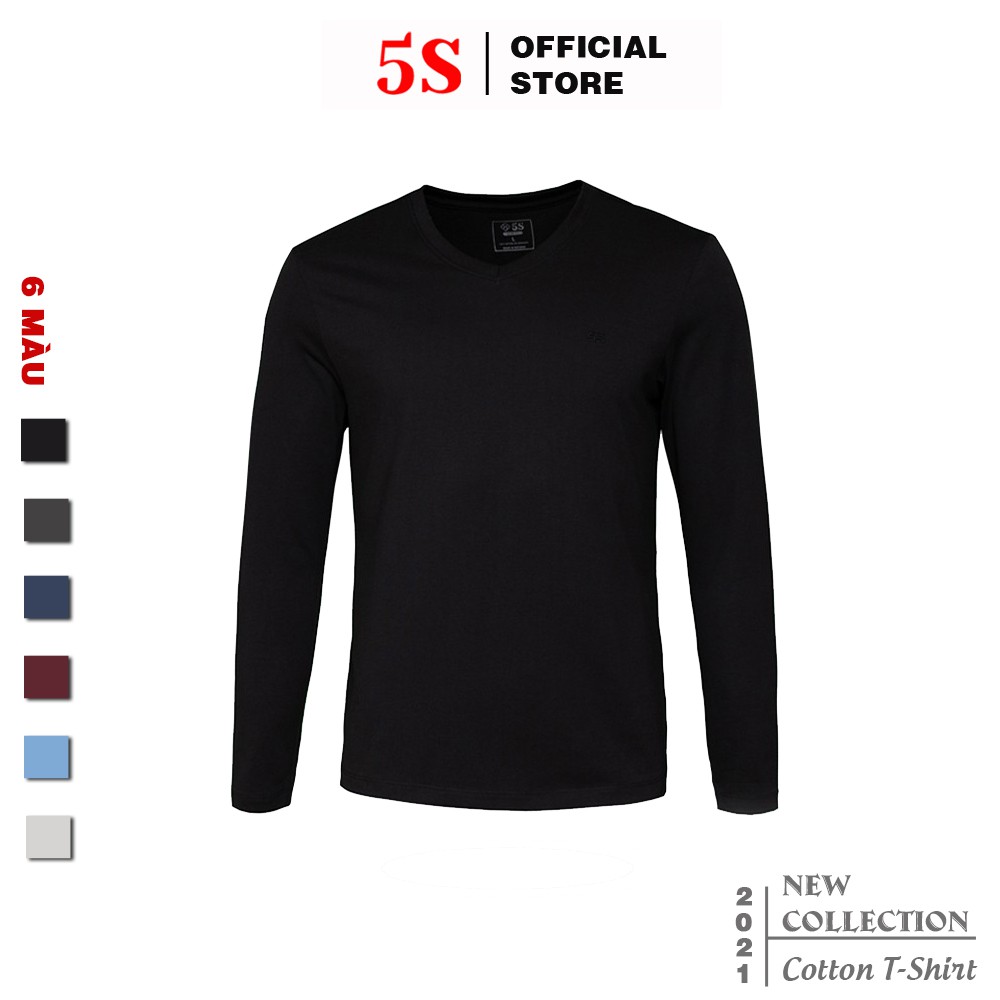 Tuyệt Áo thun nam dài tay cổ tim 5s (6 màu), chất cotton siêu mát, co giãn cực tốt, phom Ôm trẻ trun