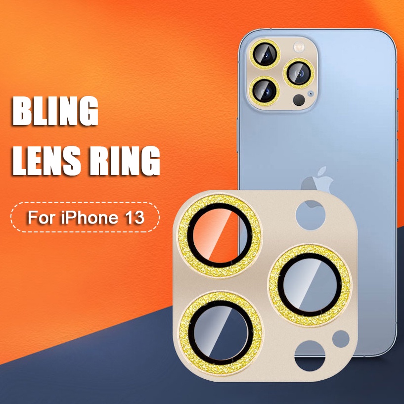 Kính cường lực viền kim loại bảo vệ camera cho iPhone 13 Pro Max / 13 Mini