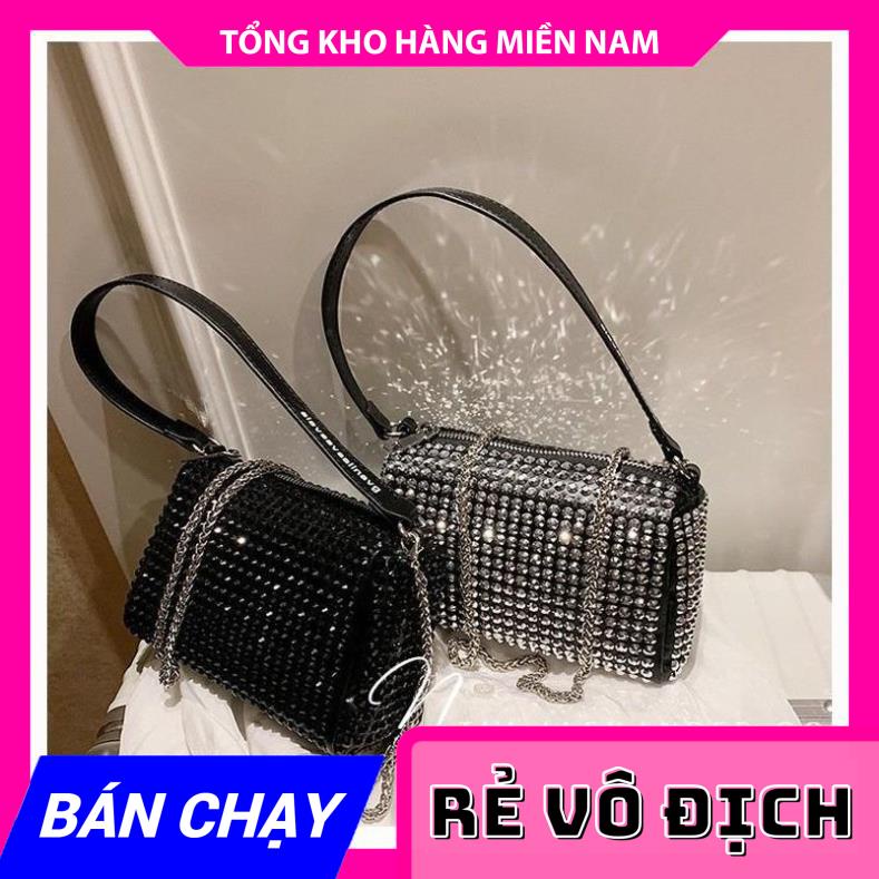 ( VIDEO THẬT) TÚI ĐÍNH ĐÁ LẤP LÁNH (ĐÁ RỜI KHÔNG PHẢI ĐÁ DÁN) - TÚI KẸP NÁCH SANG CHẢNH HN111 ⚡FREESHIP⚡ CHUYÊN SỈ MY