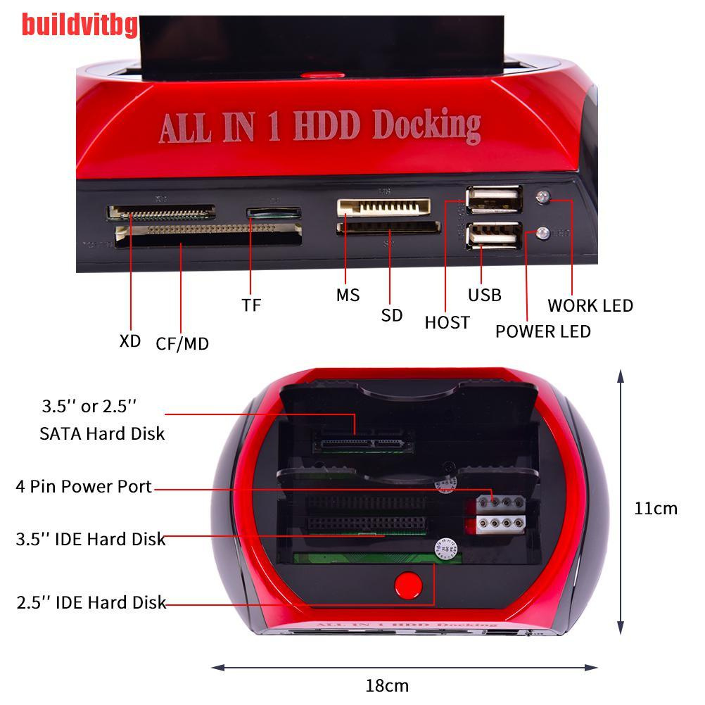 Đế Gắn Ổ Cứng Ngoài Hdd 2.5 ′ / 3.5 ′ Ide + Sata Usb Kép. Gvq