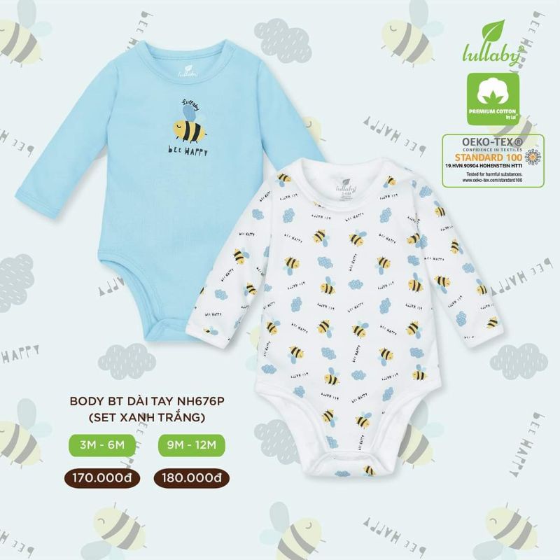 Set 2 chiếc Body chip Lullaby không lo hở bụng
