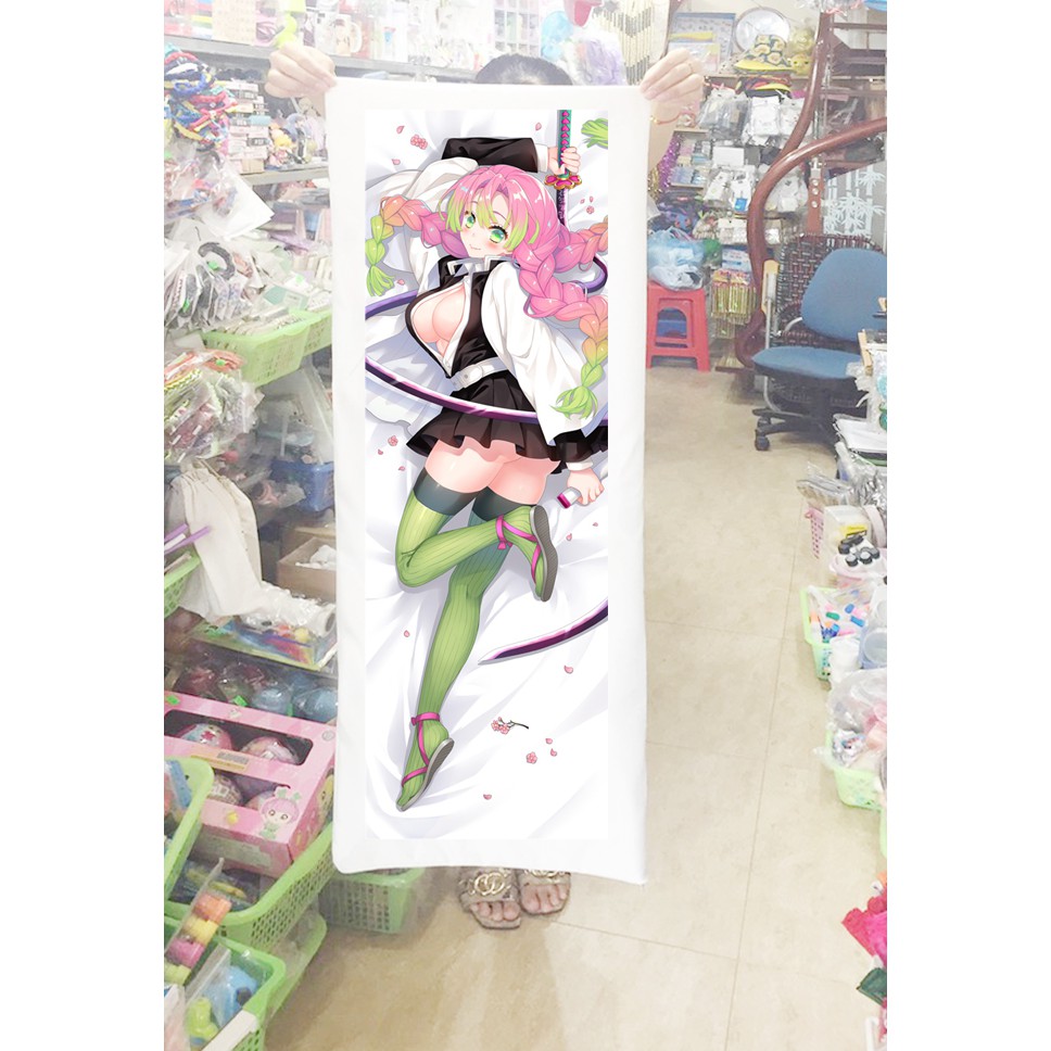 Gối ôm anime Mitsuri Kanroji kimetsu no yaiba 1mx 40cm (Tặng 1 poster hoặc 1 huy hiệu)