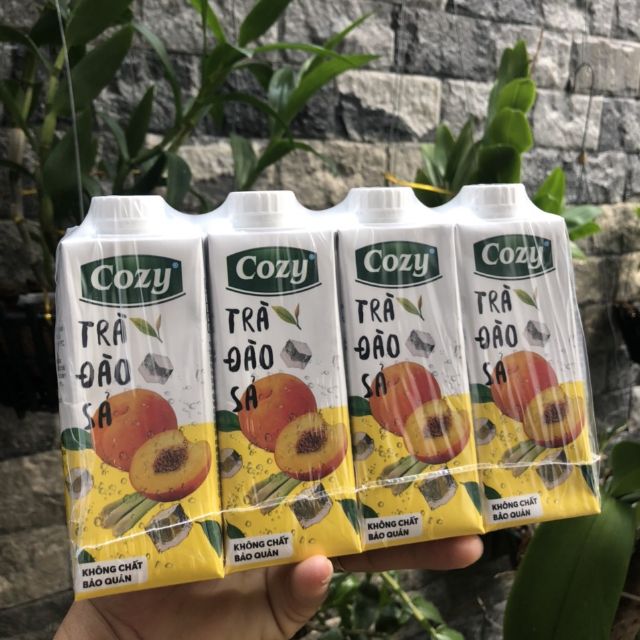 Lốc 4h- Trà đào sả Cozy 225ml