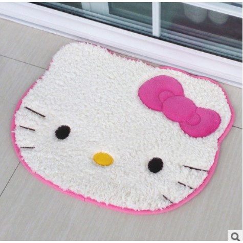 Thảm chùi chân mềm mại hình Hello Kitty