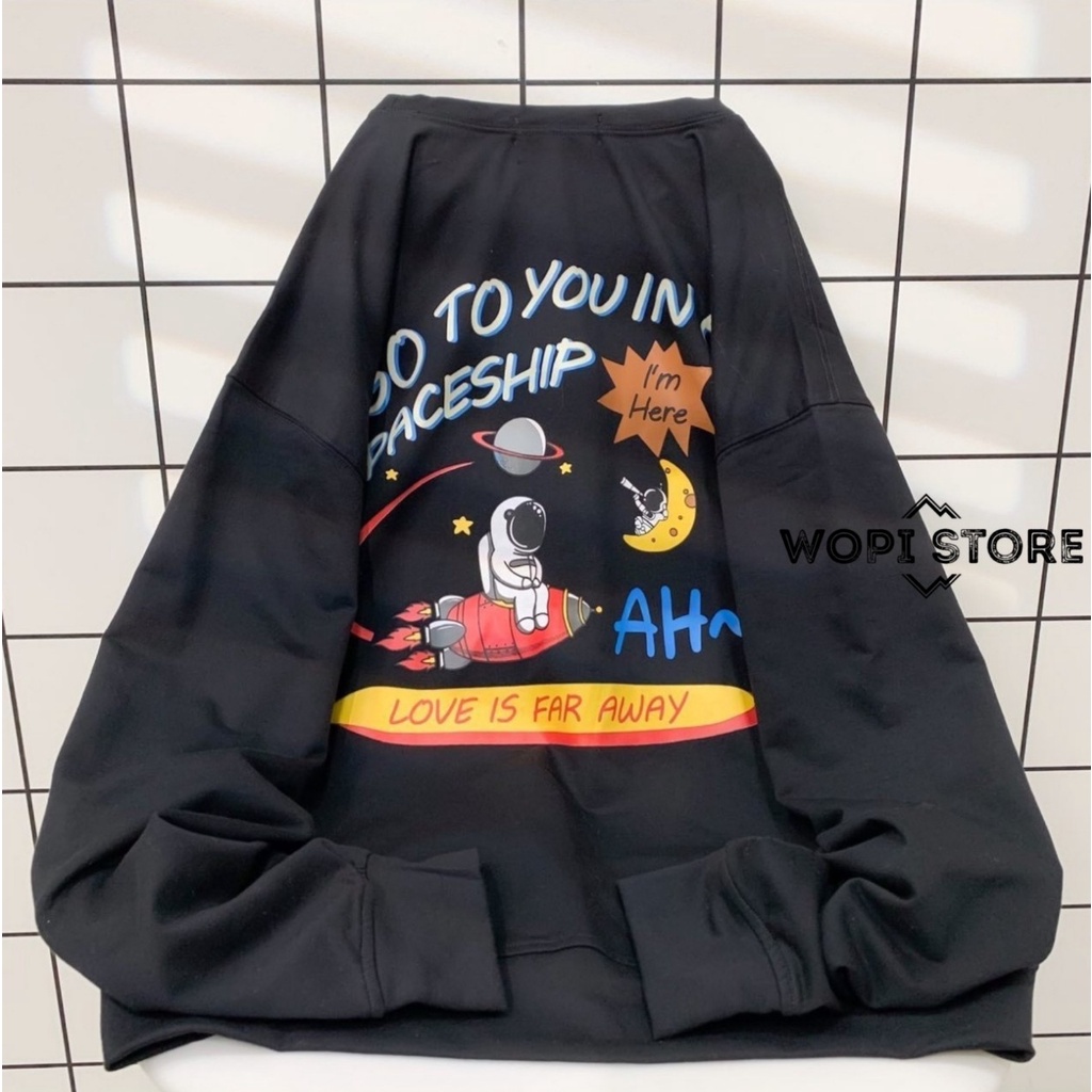Áo Sweater Tay Dài SPACESHIP Form Rộng Ulzzang Unisex (Ảnh Thật)