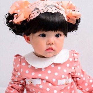 Băng đô tóc giả cho bé 6-36m
