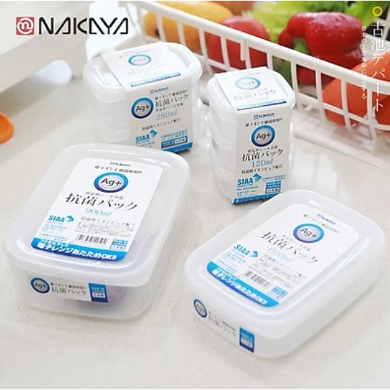 Hộp Nhựa Đựng Thực Phẩm Nakaya Có Lớp Kháng Khuẩn Ag+ Nội Địa Nhật Bản