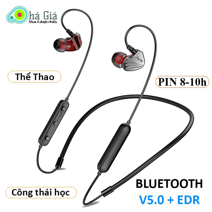 Tai Nghe Bluetooth Có Mic Kiểu Dánh Thể Thao, Đàm Thoại Cao Cấp Chống Ồn Bass Cực Hay