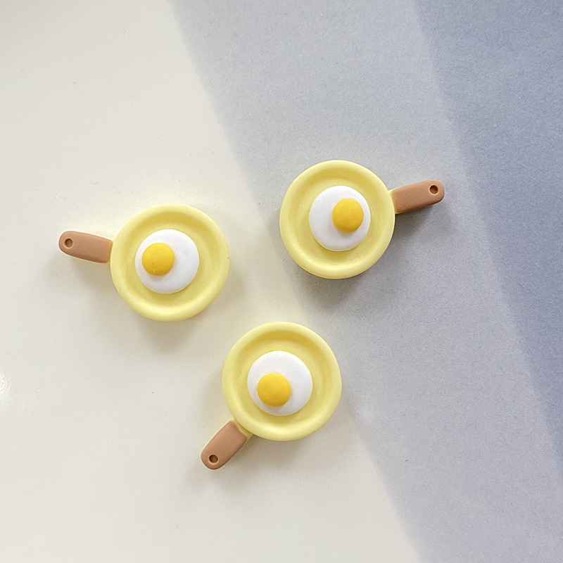 Đồ Chơi Mô Hình Chảo Chiên Trứng Ốp La Mini Bằng Nhựa Resin Diy Cho Bé