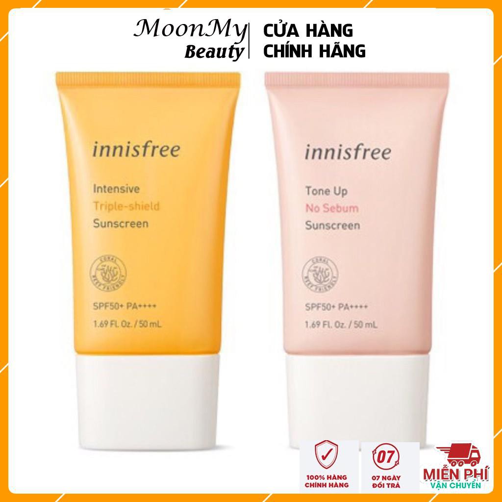 [Hot 2021]Kem chống nắng vật lý Innisfree, Kem chống nắng cho da dầu, nâng tone - Mẫu mới 2021