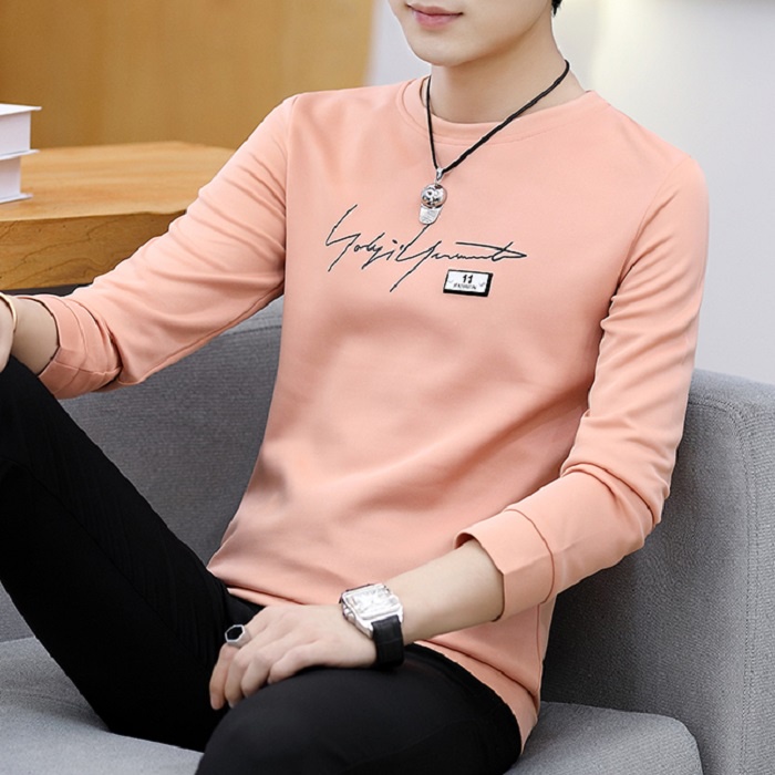 Áo thun nam tay dài 💚𝐅𝐑𝐄𝐄𝐒𝐇𝐈𝐏💚 áo thun nam dài tay Hồng Đào unisex form rộng thoáng mát Havichi