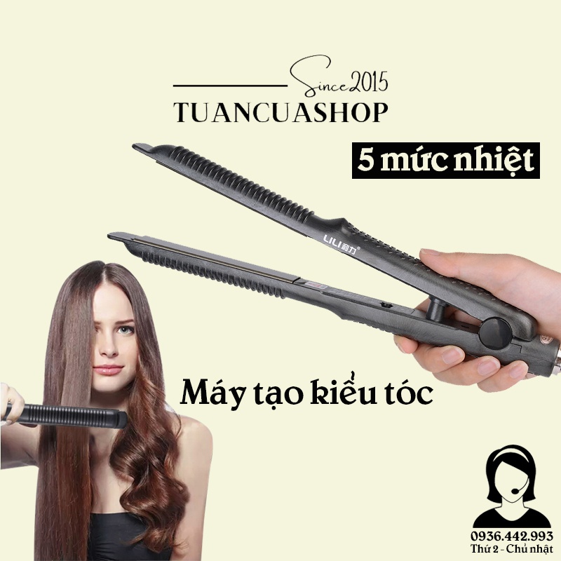 Máy ép duỗi tóc, là tóc, uốn xoăn tóc 5 mức chỉnh nhiệt 838/388