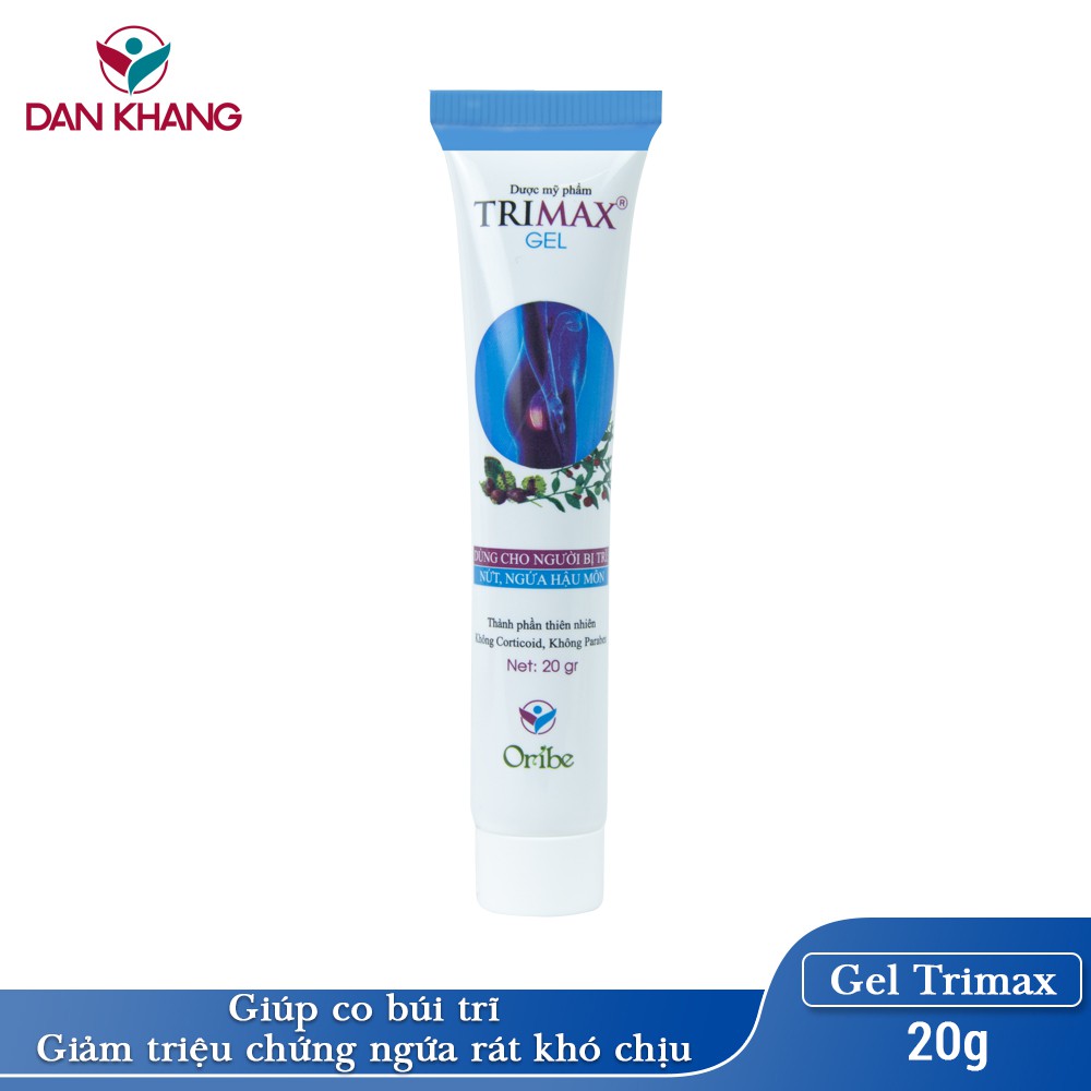 Trimax Gel - Giúp giảm đau và làm co búi trĩ, giúp dưỡng ẩm da, làm mềm da, làm dịu vùng da bị khô, rát, nứt nẻ, sưng