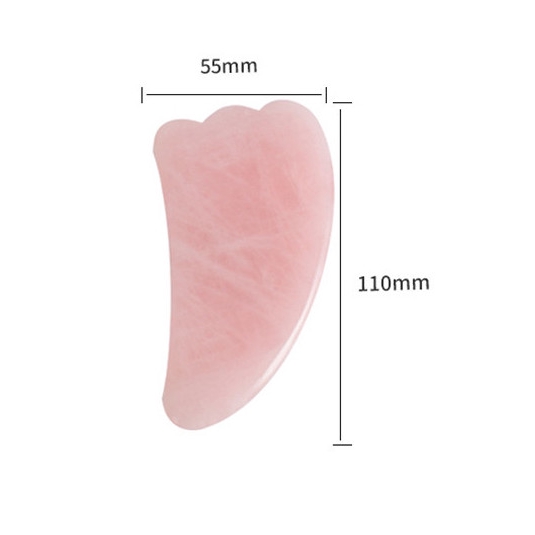 Tấm cạo gua sha tự nhiên đá thạch anh hồng ngăn ngừa nếp nhăn chống lão hóa chăm sóc da mặt