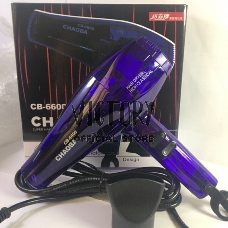 Máy Sấy Tóc Chaoba 6600 Chính Hãng Chuyên Nghiệp Tạo Kiểu Công Suất Lớn 2 Chiều Nóng Lạnh 2200W