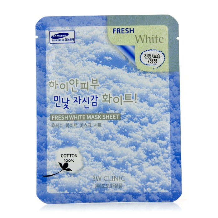 Mặt Nạ 3W CLINIC Dưỡng Sáng Da 23ml Fresh White Mask Sheet #8