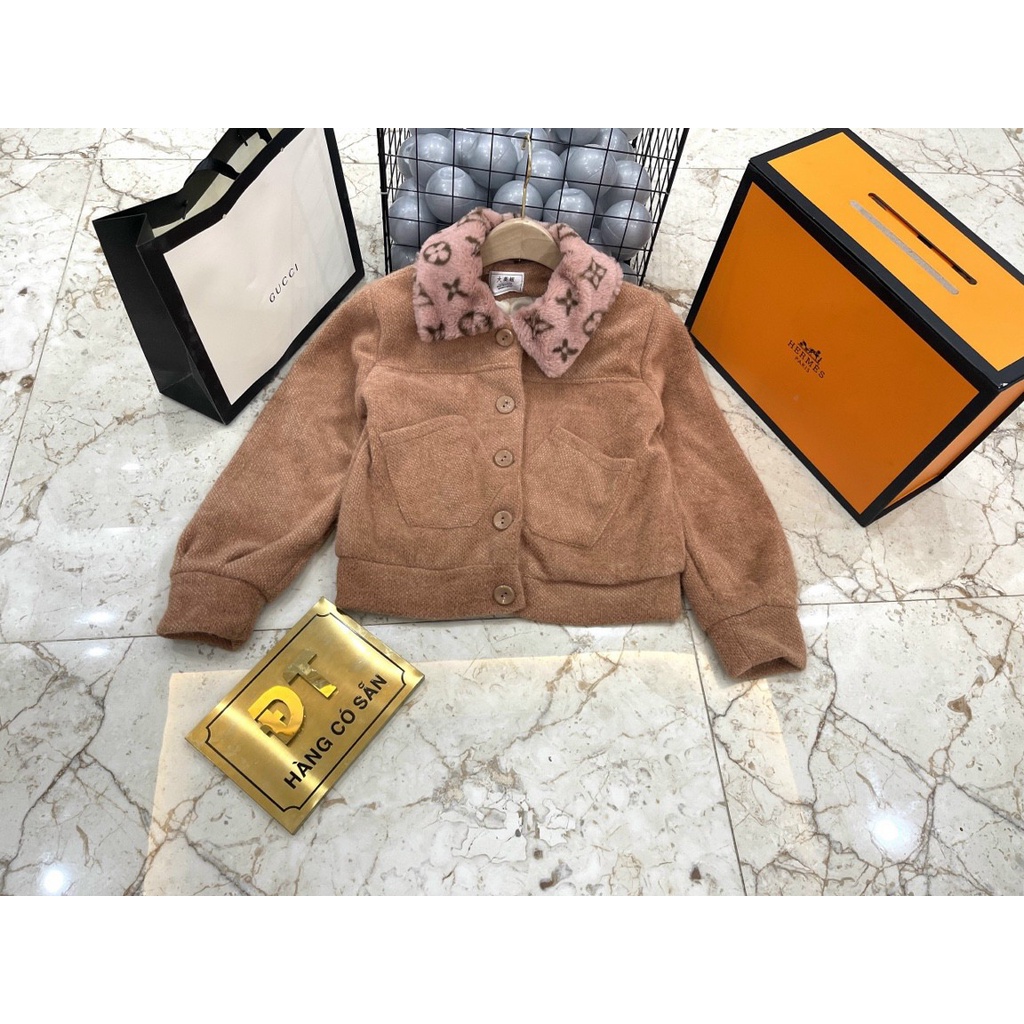 Áo dạ nữ, áo dạ cổ lông mặc ấm màu cơ bản dễ mặc hàng quảng châu cao cấp Oanh Shop | BigBuy360 - bigbuy360.vn