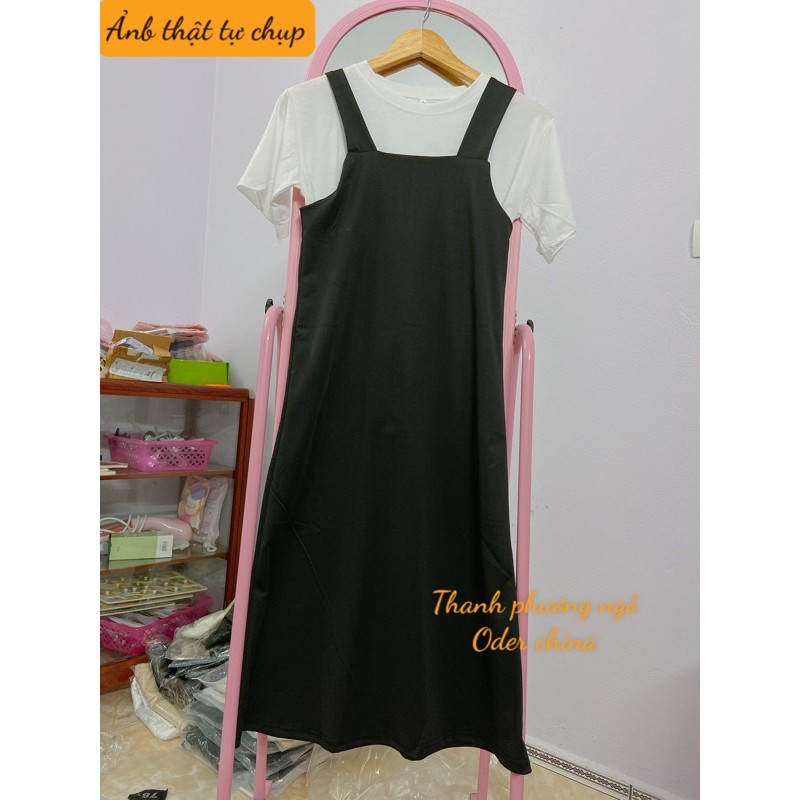 Set yếm váy,áo phông chất cottong hàng loại 1 | BigBuy360 - bigbuy360.vn