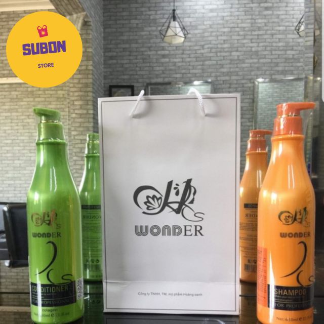 Cặp 1 chai dầu gội và 1 chai xả tóc Wonder (650ml/ 1 chai). | BigBuy360 - bigbuy360.vn