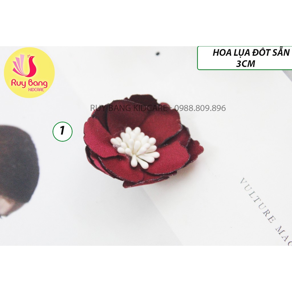 Hoa vải-Hoa lụa đốt sẵn 3cm