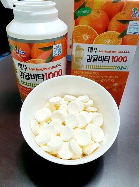 VIÊN NGẬM VITAMIN C NGUYÊN CHẤT ĐẢO JEJU HÀN QUỐC 500G