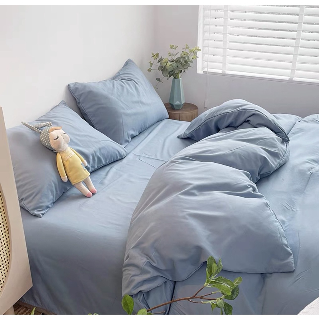 Bộ chăn ga gối cotton tici notag K'home màu sắc nét,vải dày mịn ,thấm mồ nhiều màu lựa chọn