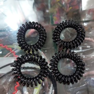 Set  3 dây cột tóc lò xo màu đen chống rối co giãn tốt