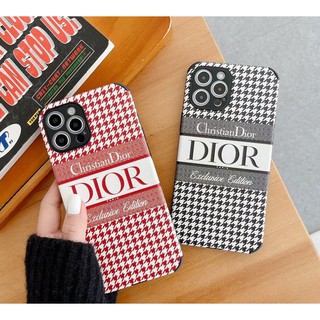 Ốp da viền vuông chống sốc in họa tiết Dior