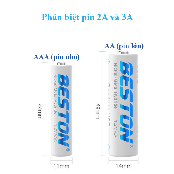 Combo Pin Kèm sạc, pin AA và AAA cao cấp cho đồ chơi và các thiết bị điện tử dùng pin