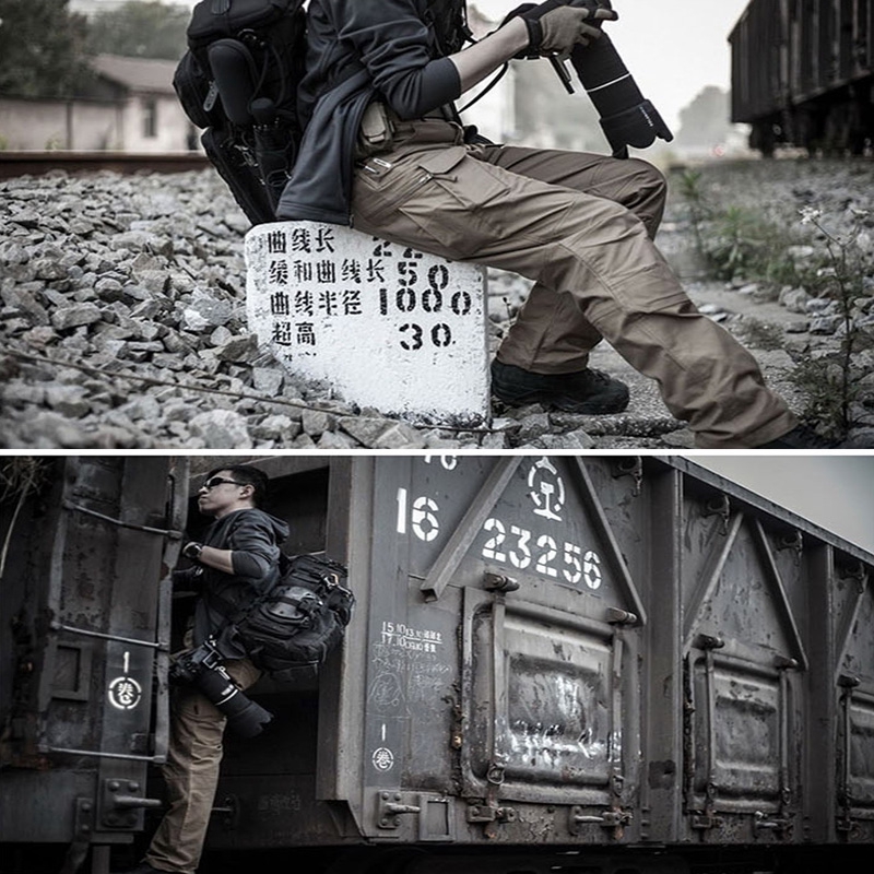 Quần cargo dài IX7 chống nước dáng ôm nhiều túi đựng cao cấp cho nam mặc đi lính/leo núi/chơi thể thao