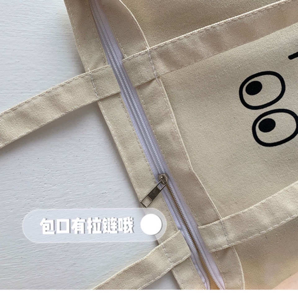 Túi Xách Vải Canvas Dễ Thương Cho Nữ