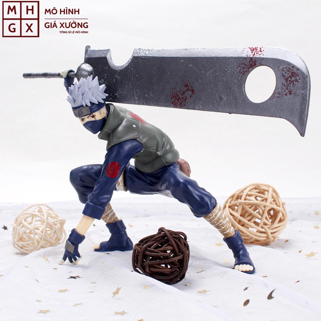 Mô Hình Naruto - Kakashi cầm đao siêu ngầu cao 15cm. Figure anime One Piece mô hình giá xưởng