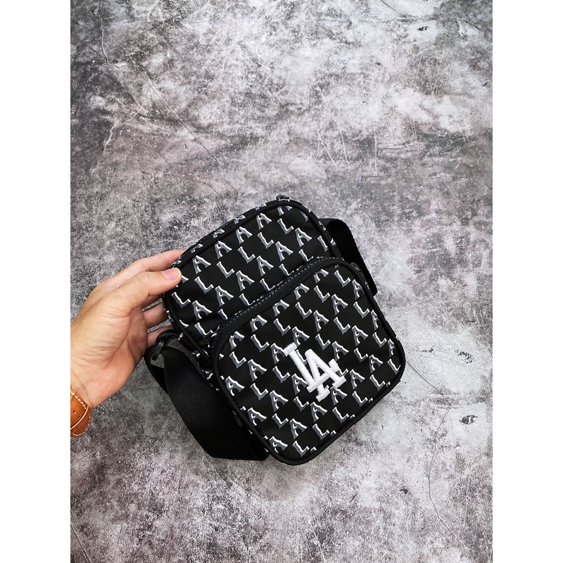 Túi Đeo Chéo minibag LA  M.L.B Monogram - Black XUẤT DƯ FULL TEM TAG CODE