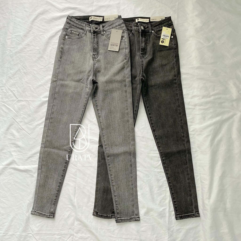 [FREESHIP - ẢNH CHÍNH CHỦ] Quần SKINNY jean XÁM LƯNG CAO T0PSH0P 260