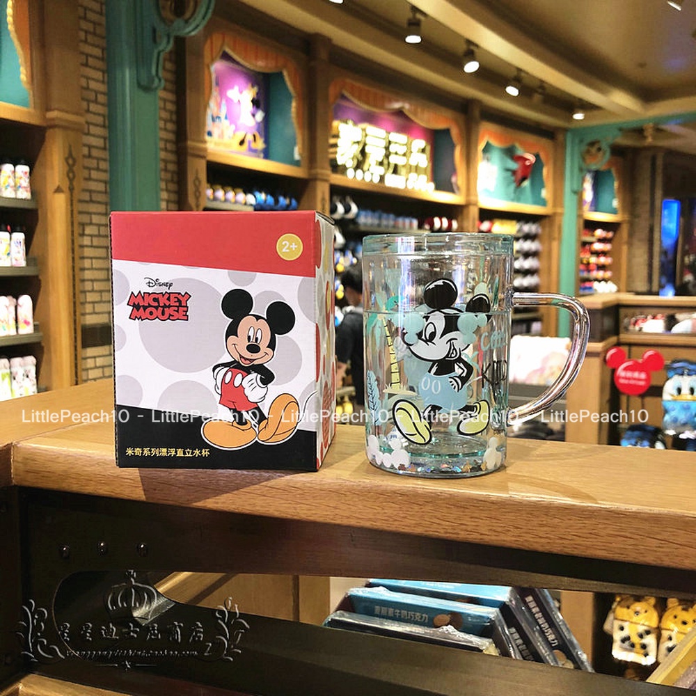 Ly nước Disney 2 lớp thẳng nhũ kim tuyến rơi lung linh Mickey Minnie Frozen Car cho bé trai và gái