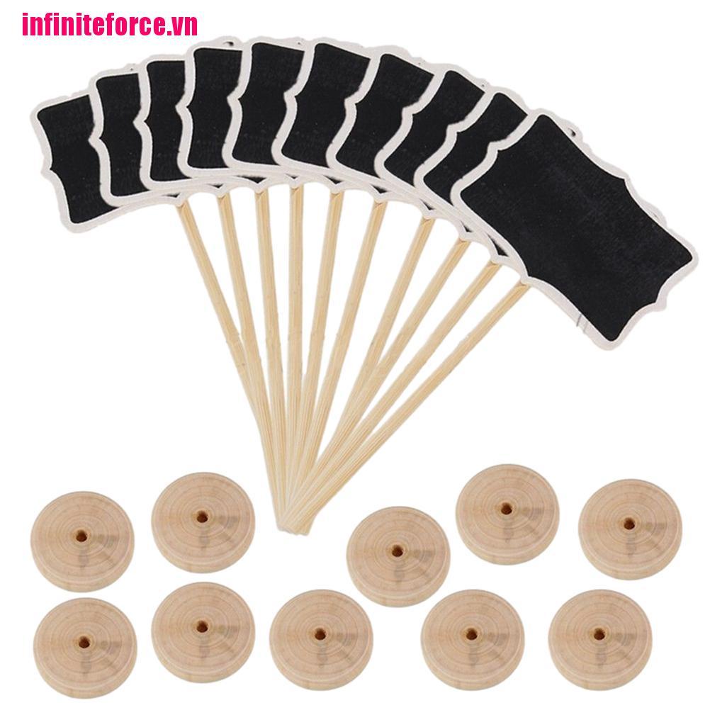 Bộ 1 / 10 Bảng Đen Hình Chữ Nhật Mini Trang Trí Bàn Tiệc Cưới