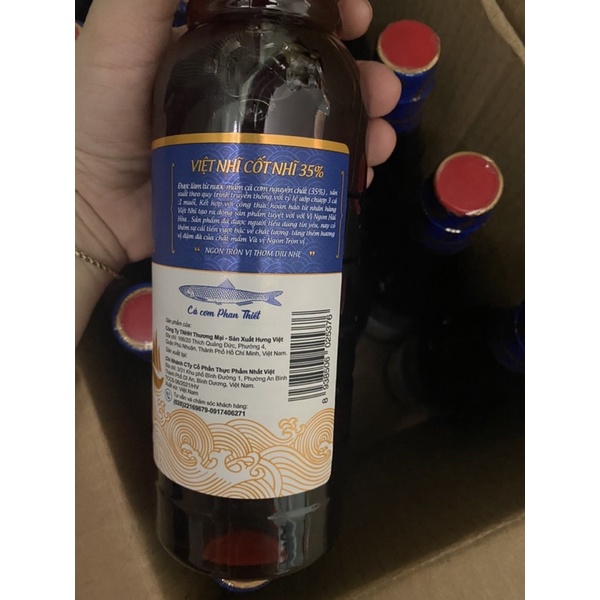 Nước Mắm Cốt Nhĩ 35 Độ Đạm - Nước Mắm Việt Nhĩ chai 750ml