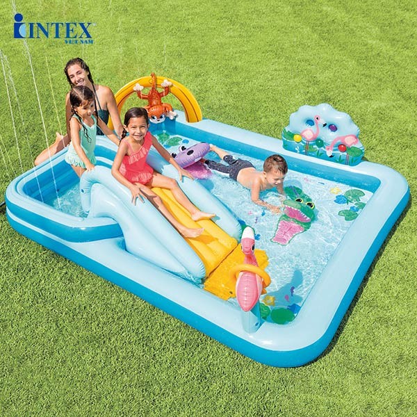 [LIFEMALL25015 - 12% đơn 250K] Bể bơi phao cầu trượt INTEX mẫu mới 2021 đủ mẫu