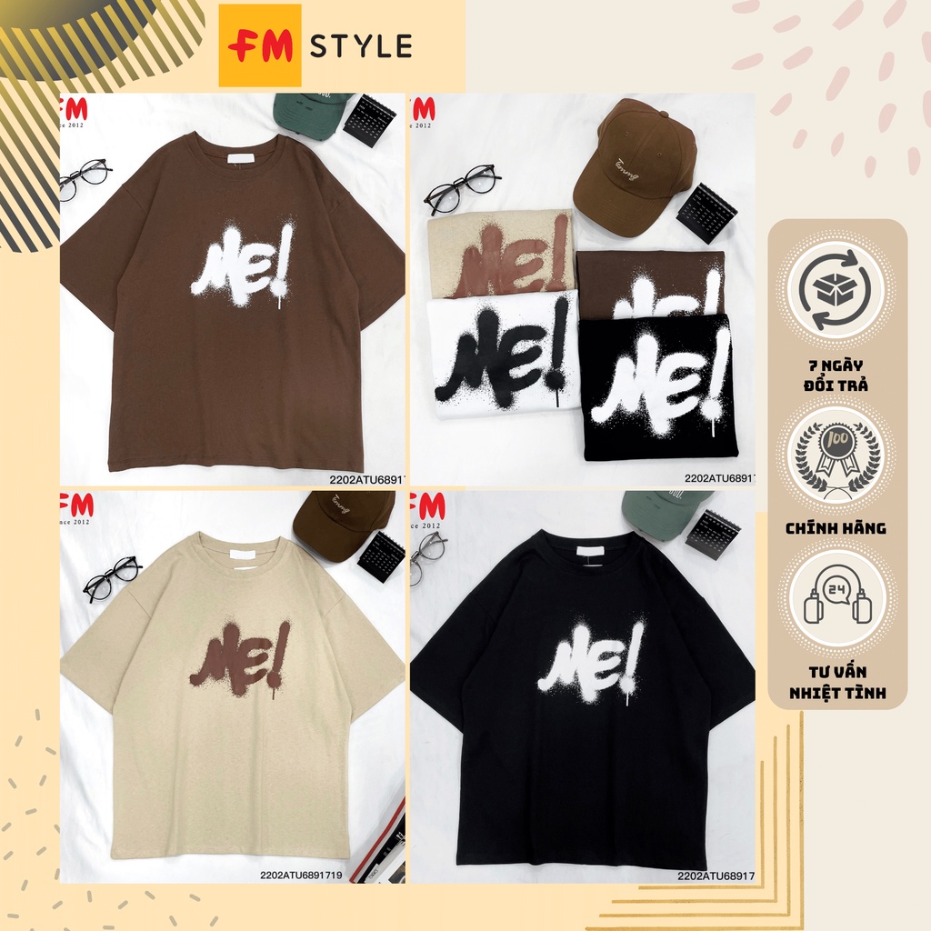 Áo thun nam nữ 100% Cotton | Áo phông nam nữ tay lỡ form rộng cotton siêu mềm mịn | Fmstyle Shop 220