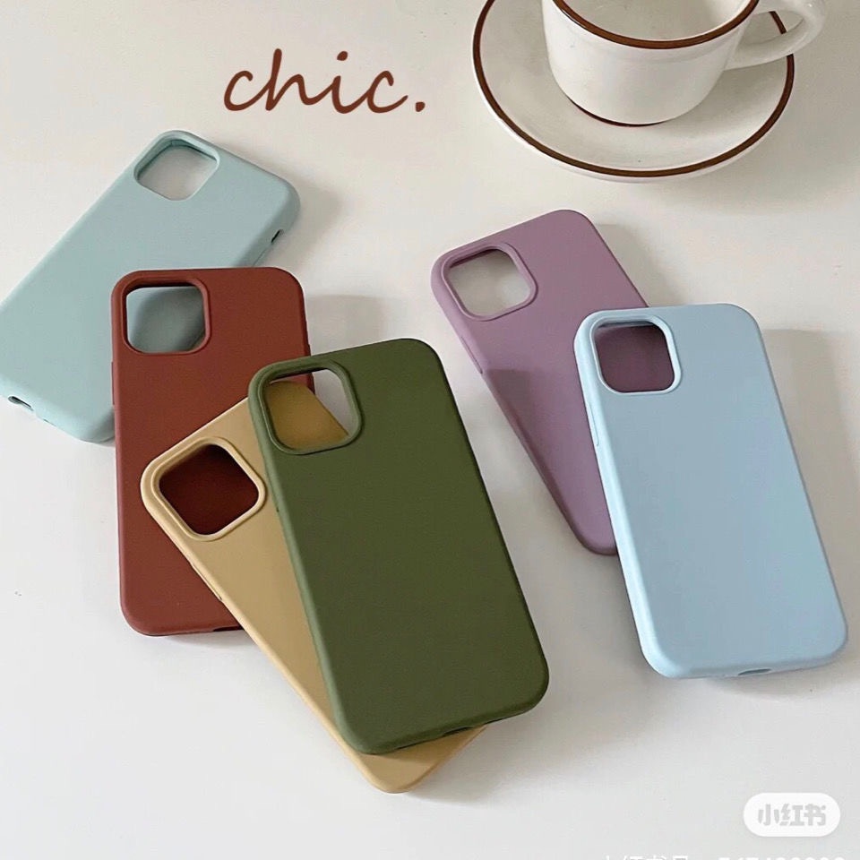 Ốp điện thoại silicon dẻo nhiều màu thời trang cho iPhone 11 12 PRO Max 78 SE2 XS Max XR 7 8PLUS 13