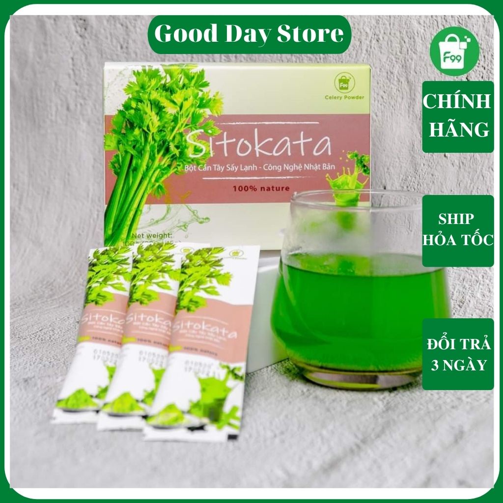 Bột cần tây sitokata, cần tây sấy lạnh hỗ trợ giảm cân và tăng nội tiết tố nữ,giữ dáng đẹp da,1 hộp 20 gói