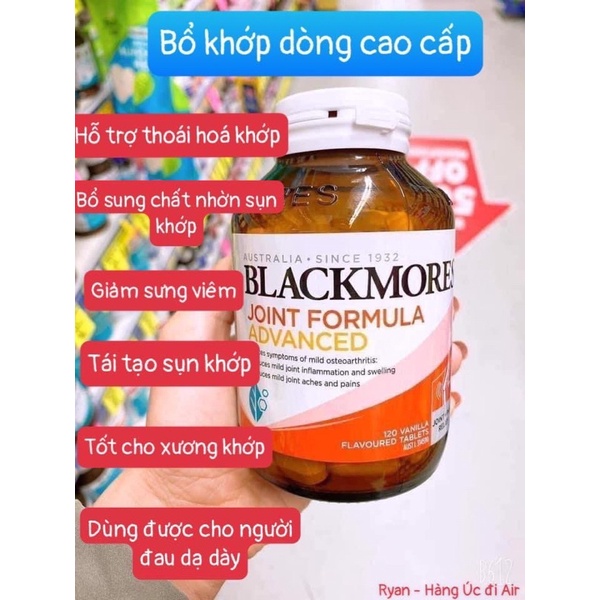 Glucosamin 120v cho người bị thoái hoá khớp loại cao cấp- Blackmore joint advance
