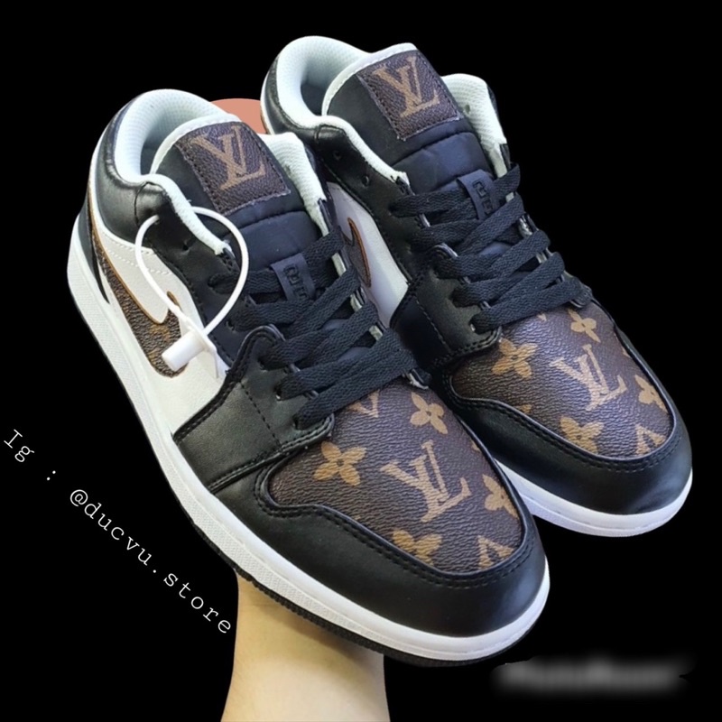 GIÀY JD1 LOW CUTOMS LV LAI AU ( FULL BOX + FREE SHIP ]