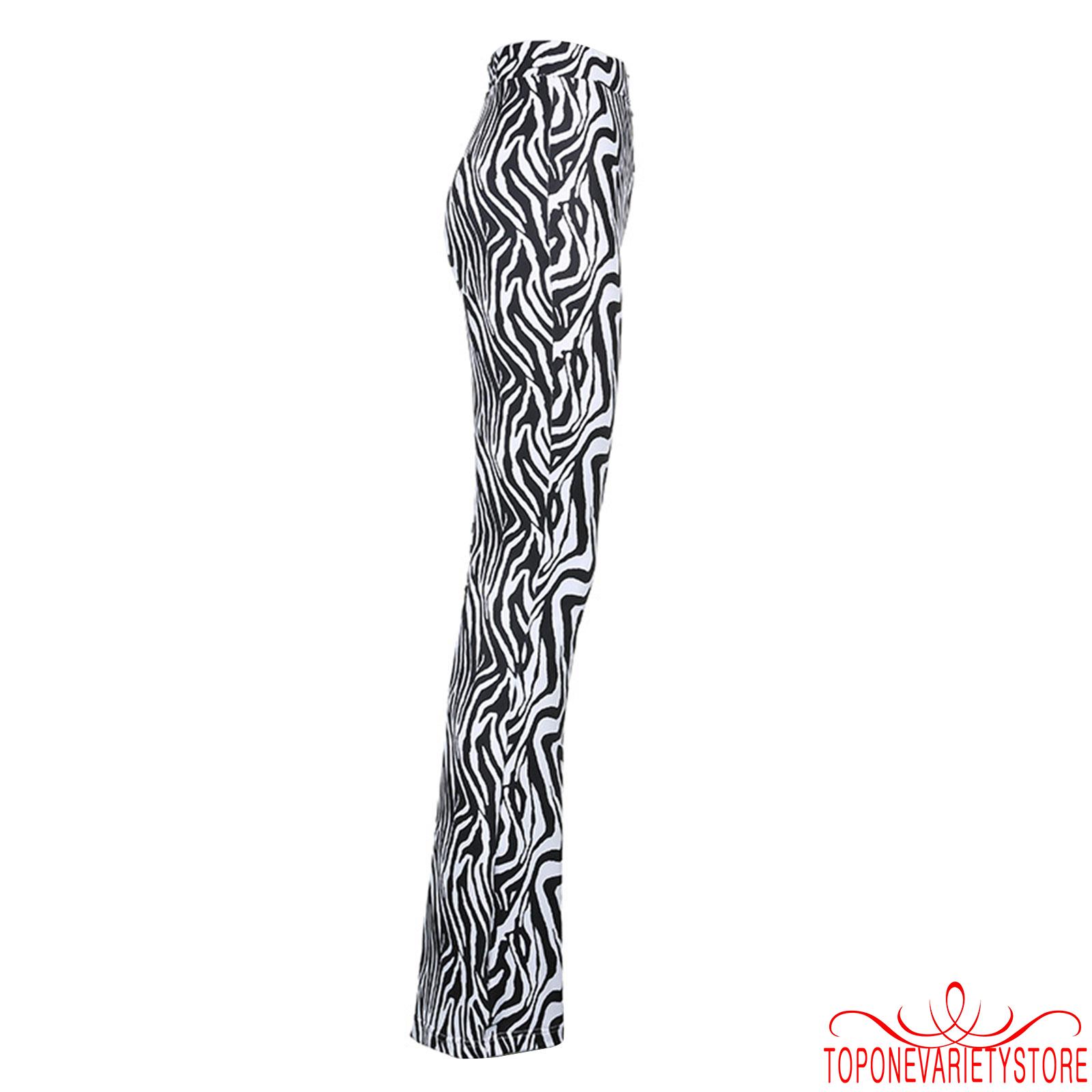 Quần Dài Ống Rộng Họa Tiết Sọc Ngựa Vằn Thời Trang Dành Cho Nữ | BigBuy360 - bigbuy360.vn