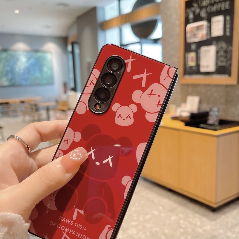 Ốp Điện Thoại Cứng Chống Sốc Hình Hoa Cho Samsung Galaxy Z Fold 3 5G