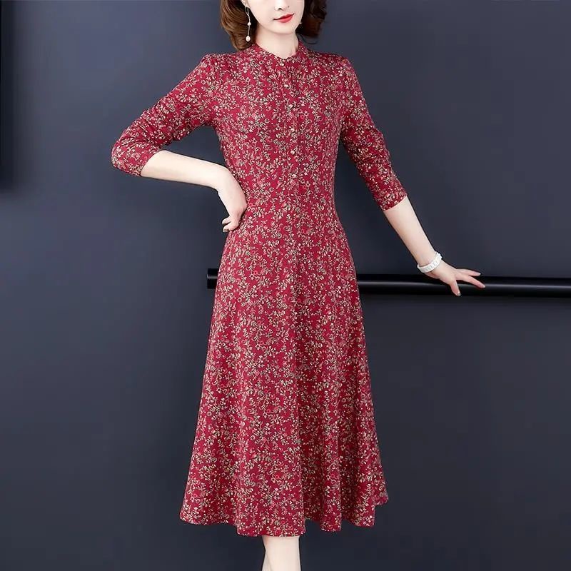 Đầm Dài Rộng Phong Cách Ngoại Quốc Thời Trang Xuân Hè Mới Cho Phụ Nữ Trung Niên