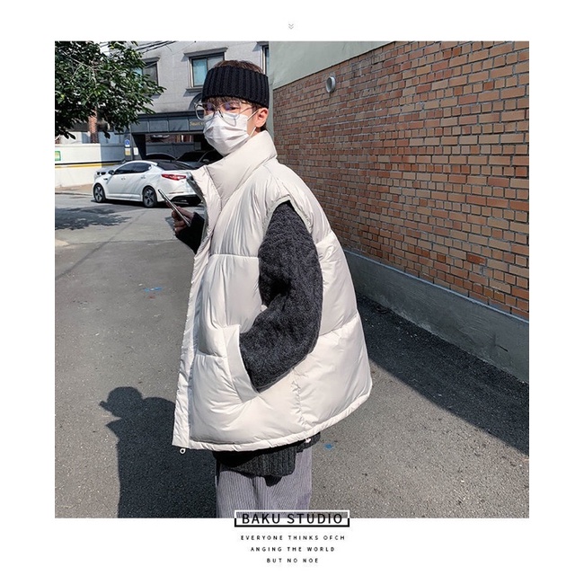 Áo phao gile cổ cao unisex