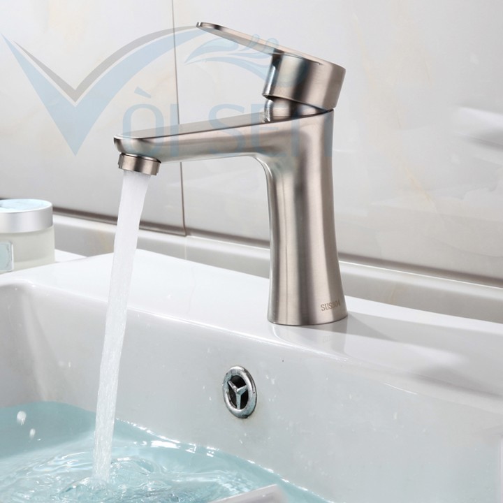 Vòi lavabo  rửa mặt nóng lạnh SENTANO STN-304 inox 304 cao cấp